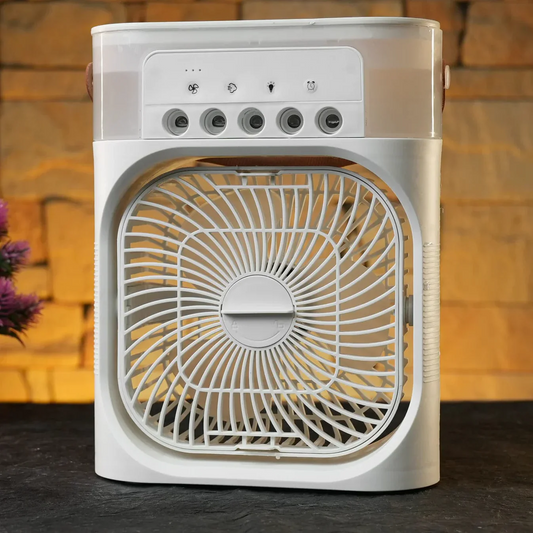 Portable Mini Cooler Fan with Mist Spray for Instant Cooling